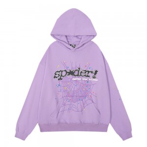 Sp5der Logo Hoodie Lila | 6975AQYUM