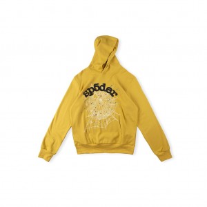 Sp5der Special Edition Logo Hoodie Gula | 6940CJTVP