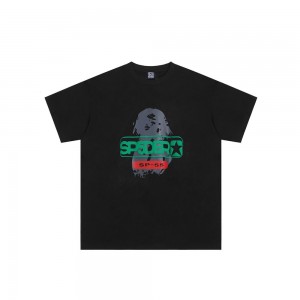 Sp5der Star T Shirt Gröna Svarta | 5782OQYFU